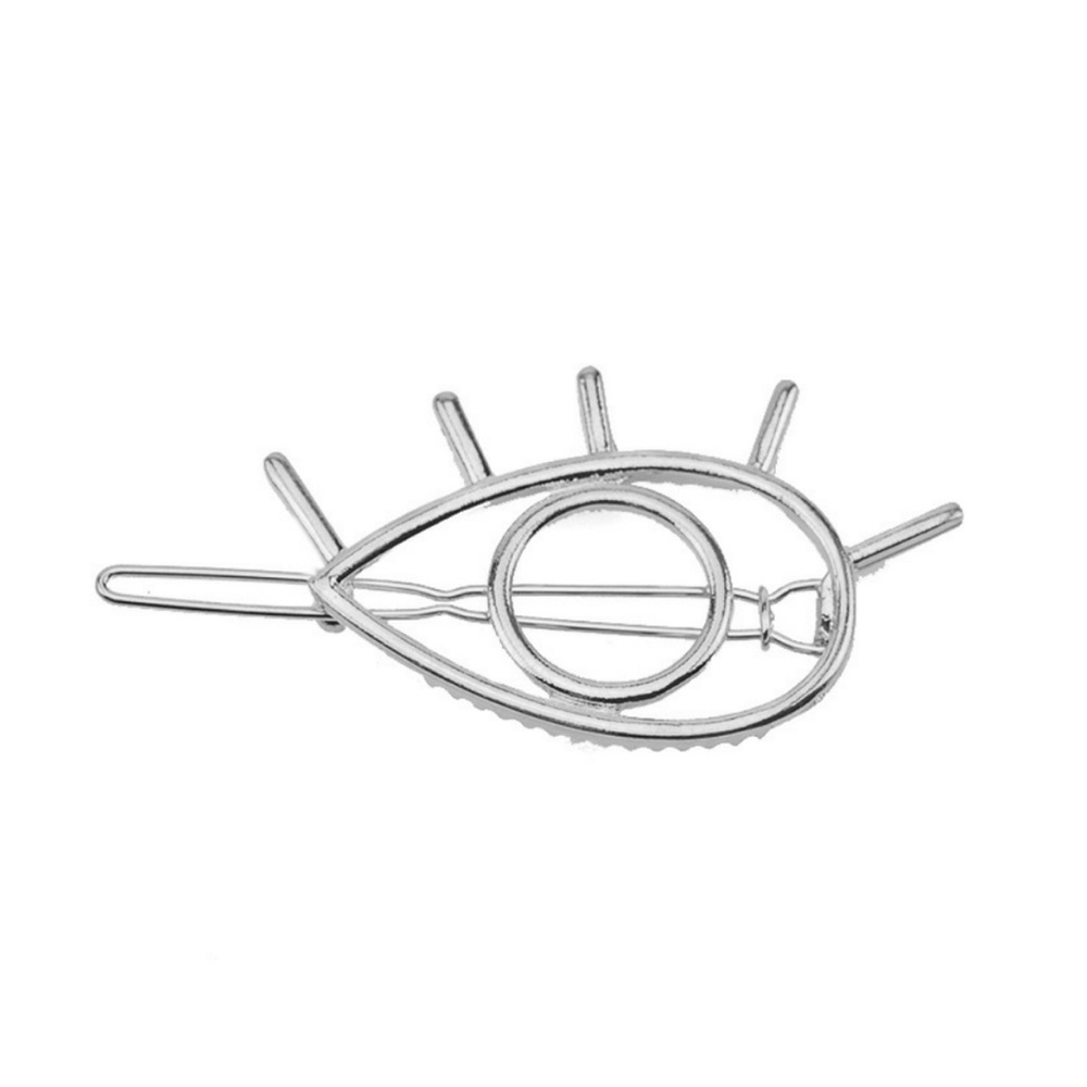 Silver Evil Eye Hair Clip